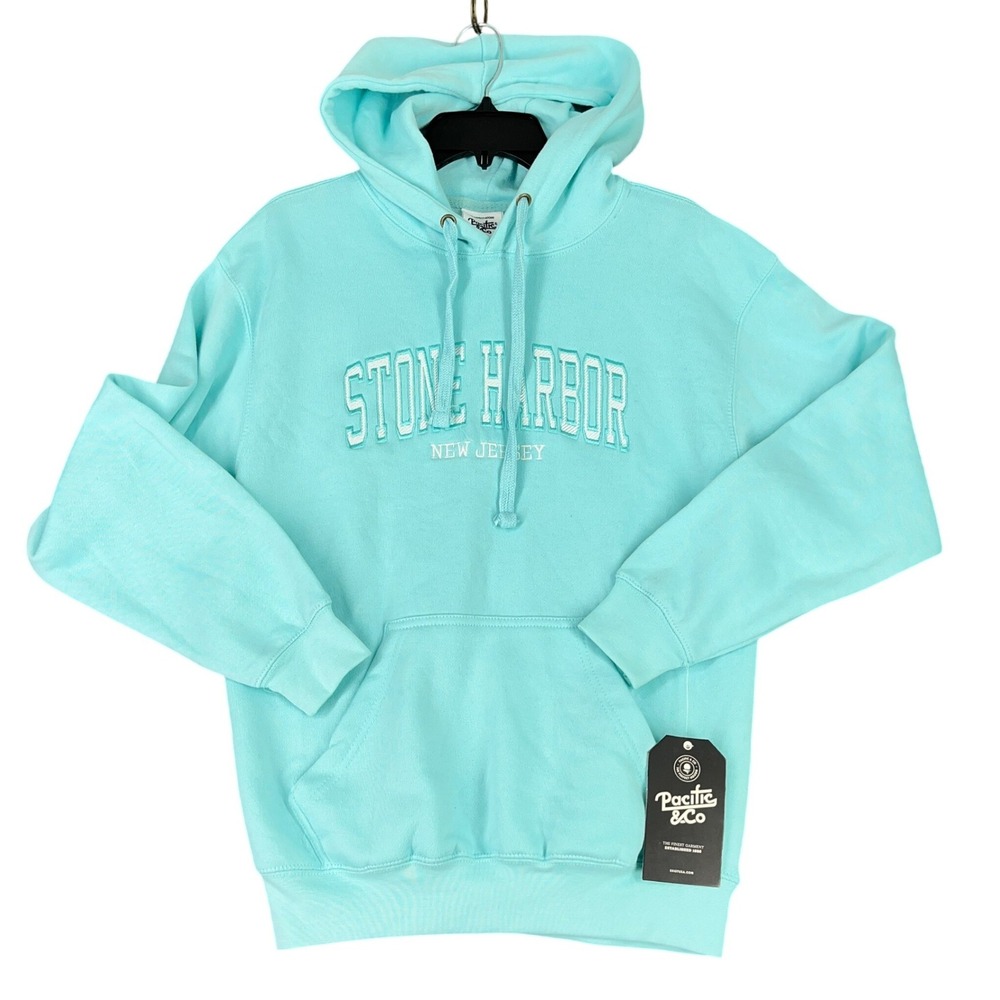 Stone Harbor New Jersey Souvenir Hoodie Pullover Sweatshirt S Women Pacific & Co